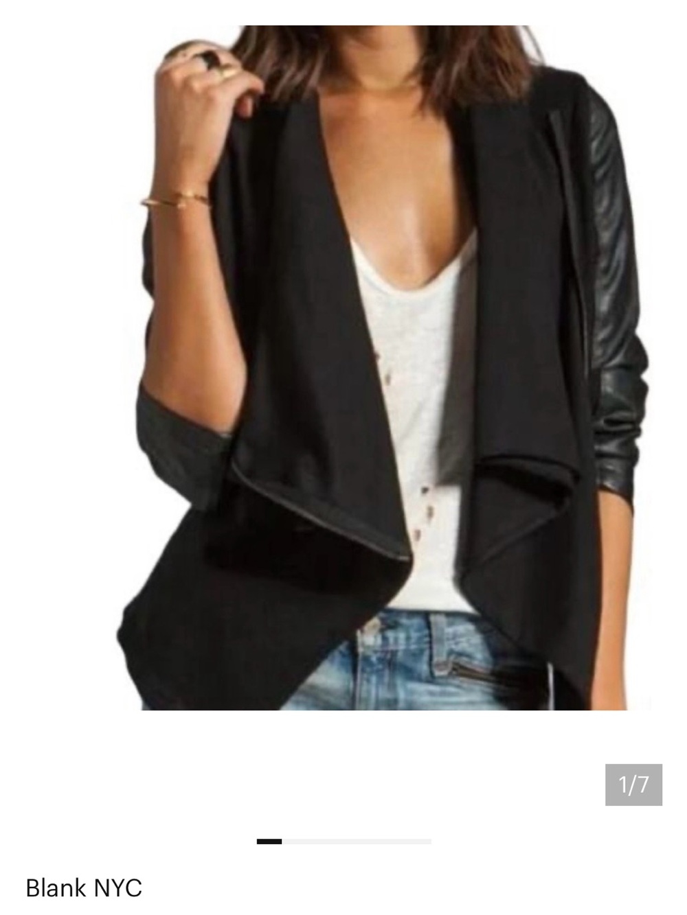Blank nyc leather moto jacket